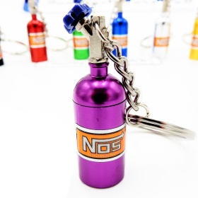 NOS Nitro Cylinder STORAGE Car Keyring Pill Box Hide Precious Purple Metal GIFT IDEA