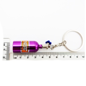 NOS Nitro Cylinder STORAGE Car Keyring Pill Box Hide Precious Purple Metal GIFT IDEA