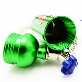 NOS Nitro Cylinder STORAGE Car Keyring Pill Box Hide Precious Green Metal GIFT IDEA