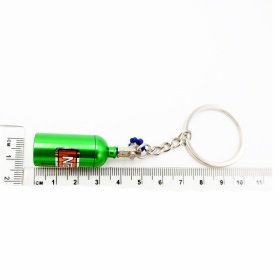 NOS Nitro Cylinder STORAGE Car Keyring Pill Box Hide Precious Green Metal GIFT IDEA