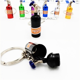NOS Nitro Cylinder STORAGE Car Keyring Pill Box Hide Precious Black Metal GIFT IDEA