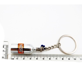 NOS Nitro Cylinder STORAGE Car Keyring Pill Box Hide Precious Silver Metal GIFT IDEA