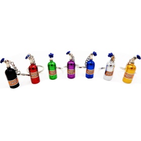 Llavero Coche Botella Bombona NOS Nitro Contenedor Porta Píldora Oculta Preciosos Dorado en Metal IDEA REGALO