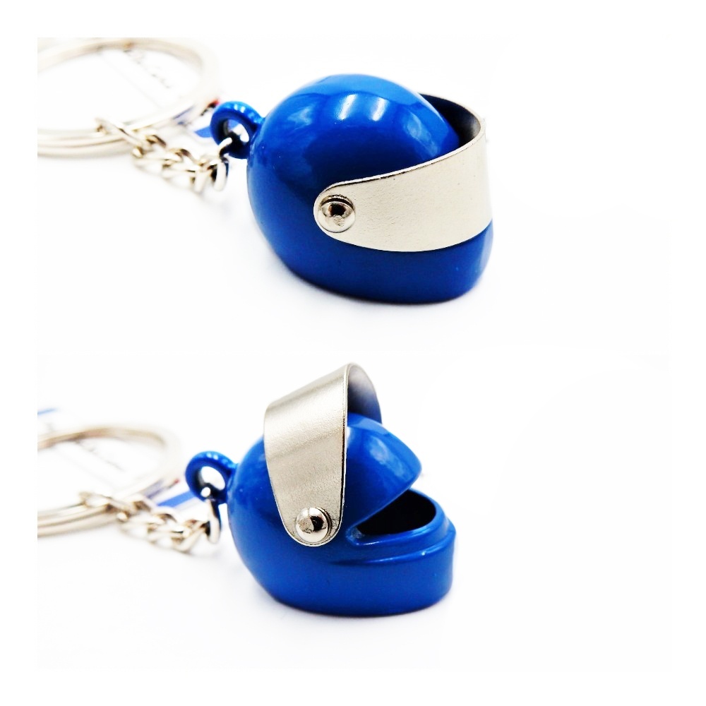 Keychain Motorcycle Scooter Full Face Helmet with Openable Visor, Blue Metal, GIFT IDEA Keychain Motorcycle Scooter Full Face Helmet with Openable Visor, Blue Metal, GIFT IDEA