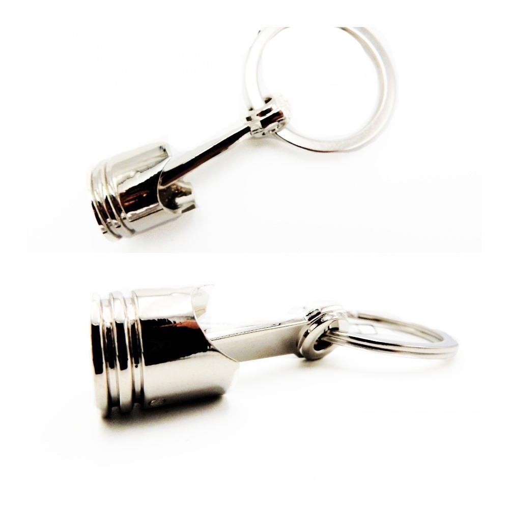 Car Keychain ENGINE PISTON Real Movement Chromed in Metal Keyring GIFT IDEA Car Keychain ENGINE PISTON Real Movement Chromed in Metal Keyring GIFT IDEA