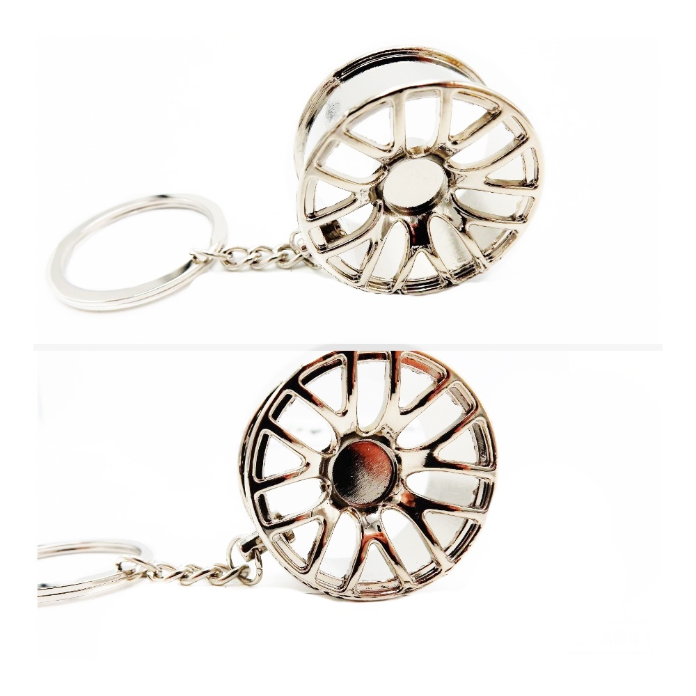 Llavero para Coche RUEDA DE ALEACIÓN CROMADA en Metal IDEA DE REGALO Llavero para Coche RUEDA DE ALEACIÓN CROMADA en Metal IDEA DE REGALO