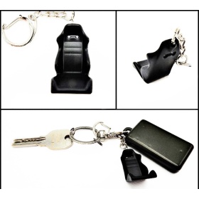 Car Keychain SPORTS SEAT Black in Metal GIFT IDEA