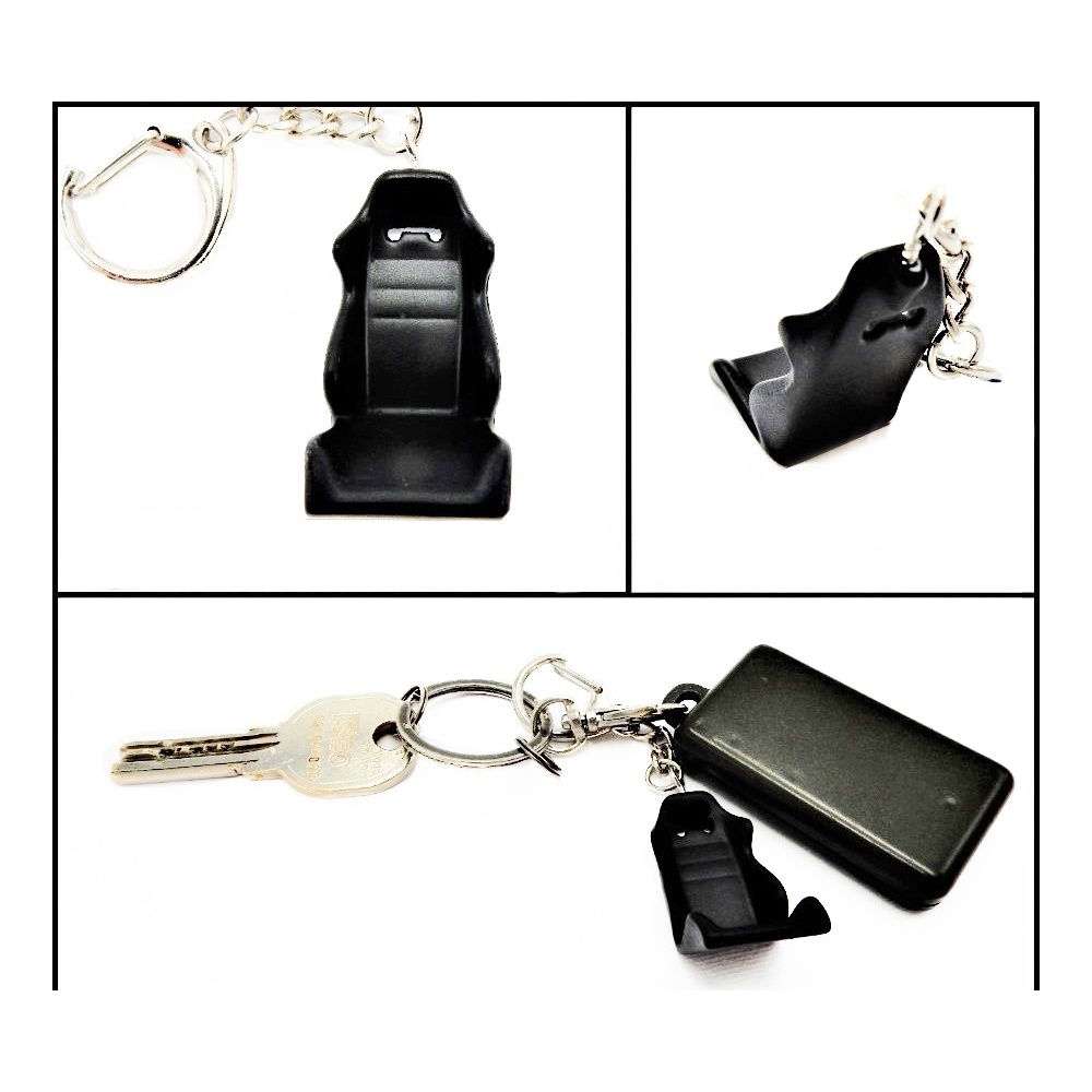 Car Keychain SPORTS SEAT Black in Metal GIFT IDEA Car Keychain SPORTS SEAT Black in Metal GIFT IDEA