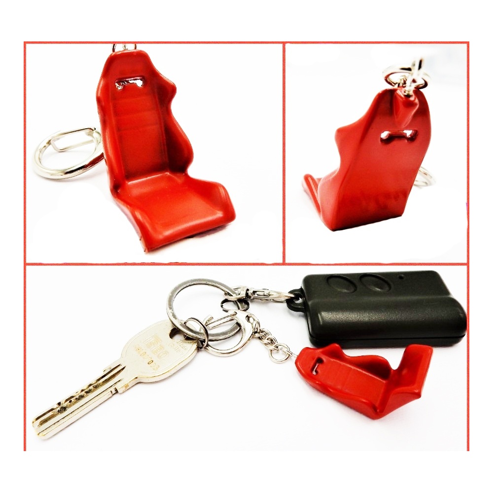 Car Keychain SPORTS SEAT Red in Metal GIFT IDEA Car Keychain SPORTS SEAT Red in Metal GIFT IDEA
