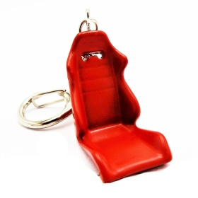 Car Keychain SPORTS SEAT Red in Metal GIFT IDEA