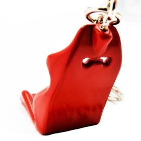 Car Keychain SPORTS SEAT Red in Metal GIFT IDEA