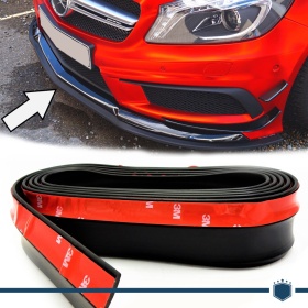Adhesive Spoiler for Mercedes A / B Class Bumper Lip or Side Skirt Black Flexible