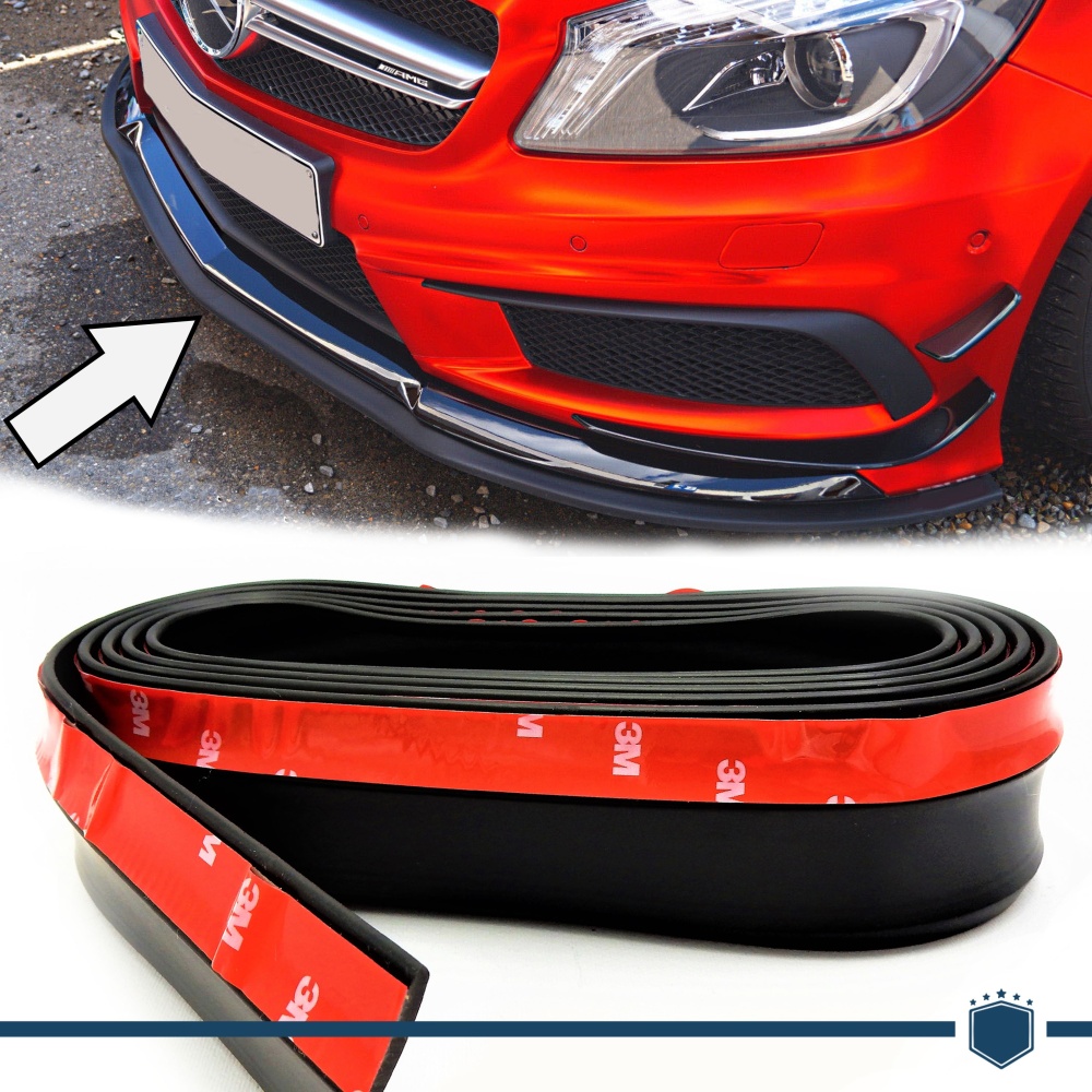 Adhesive Spoiler for Mercedes A / B Class Bumper Lip or Side Skirt Black Flexible Adhesive Spoiler for Mercedes A / B Class Bumper Lip or Side Skirt Black Flexible