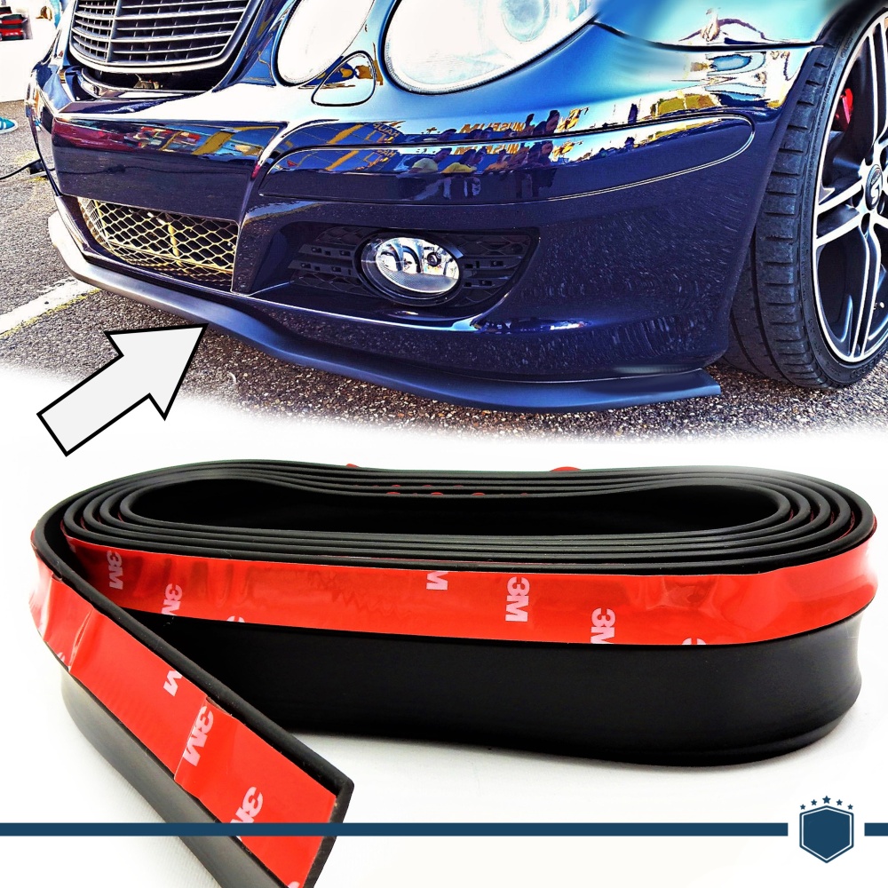Spoiler Alerón Adhesivo para Mercedes Clase E W210/W211/W124, Labio parachoques LIP o Faldones Laterales Negro Flexible
