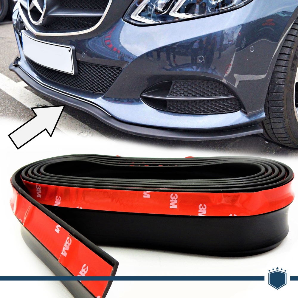 Spoiler Adesivo per Mercedes Classe E W212 Restyling / W213, Lama Sotto Paraurti Minigonne Nero Flessibile Spoiler Adesivo per Mercedes Classe E W212 Restyling / W213, Lama Sotto Paraurti Minigonne Nero Flessibile