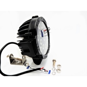 1 LUZ DE FARO ADICIONAL LED AUXILIAR AJUSTABLE NEGRO COCHES TODOTERRENO 51W 6500K 3600 LUMEN