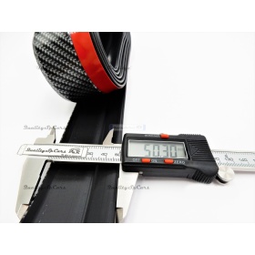 Adhesive Spoiler for Mercedes A / B Class, Bumper Lip or Side Skirt Black Carbon Fiber Flexible