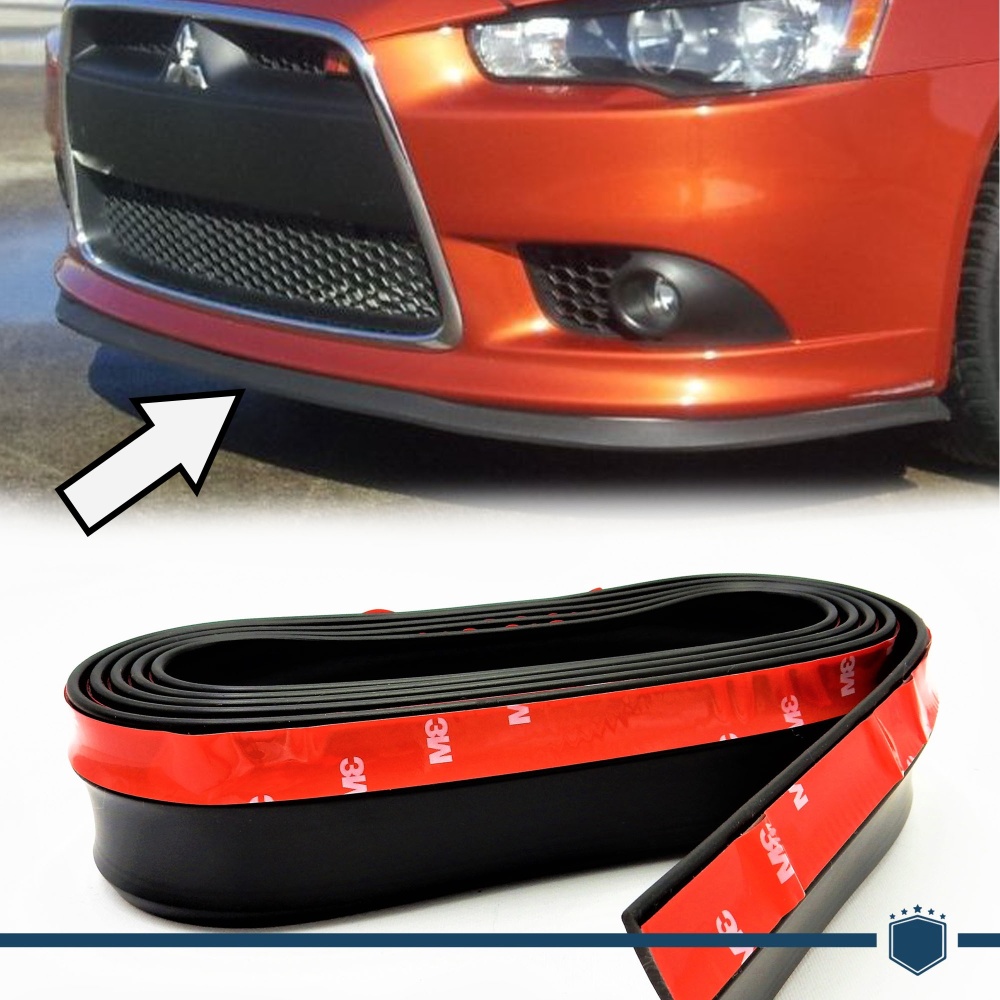 Spoiler Alerón Adhesivo para Mitsubishi Asx, Eclipse, Labio parachoques LIP o Faldones Laterales Negro Flexible Spoiler Alerón Adhesivo para Mitsubishi Asx, Eclipse, Labio parachoques LIP o Faldones Laterales Negro Flexible