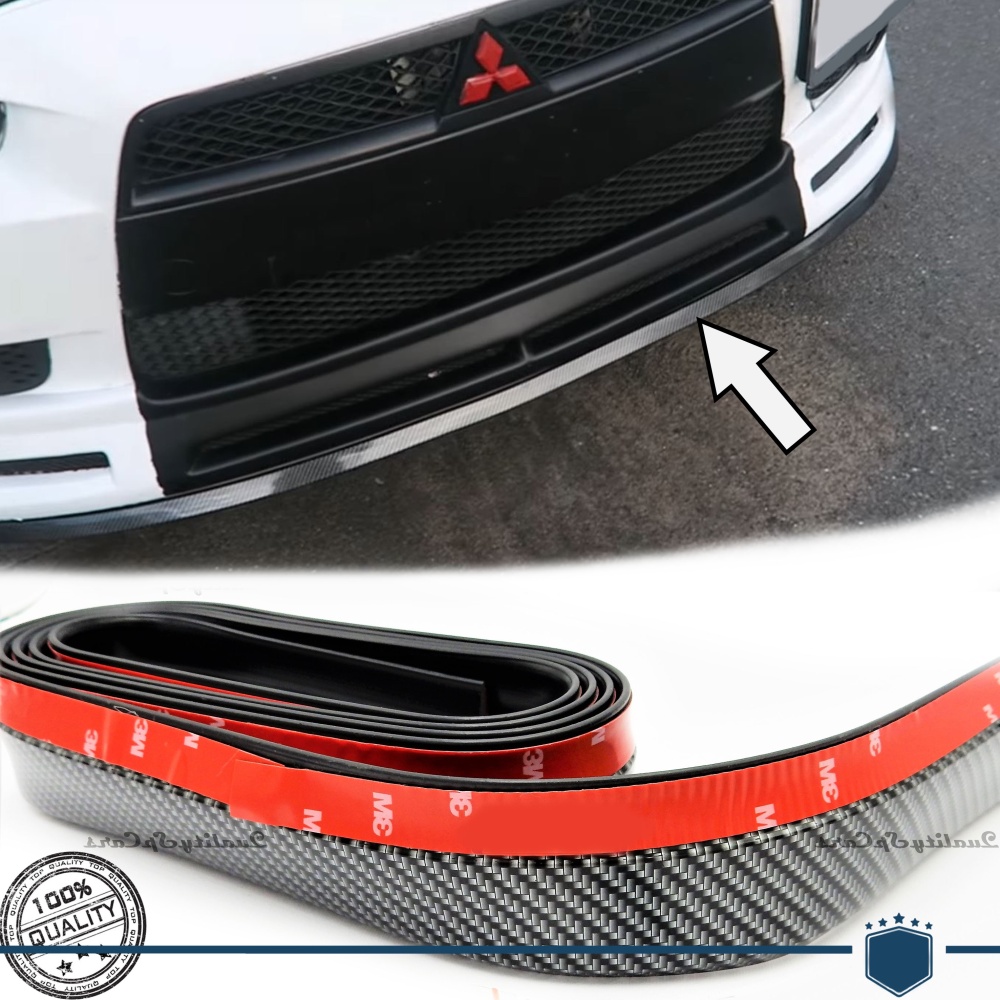 Spoiler Alerón Adhesivo para Mitsubishi Asx, Eclipse, Fibra de Carbono Labio Parachoques o Faldones Laterales Flexible Spoiler Alerón Adhesivo para Mitsubishi Asx, Eclipse, Fibra de Carbono Labio Parachoques o Faldones Laterales Flexible