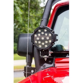 1 LUZ DE FARO ADICIONAL LED AUXILIAR AJUSTABLE NEGRO COCHES TODOTERRENO 51W 6500K 3600 LUMEN