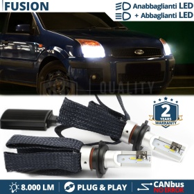 Kit LED H4 para FORD FUSION Luces de Cruce + Carretera | 6500K 8000LM CANbus