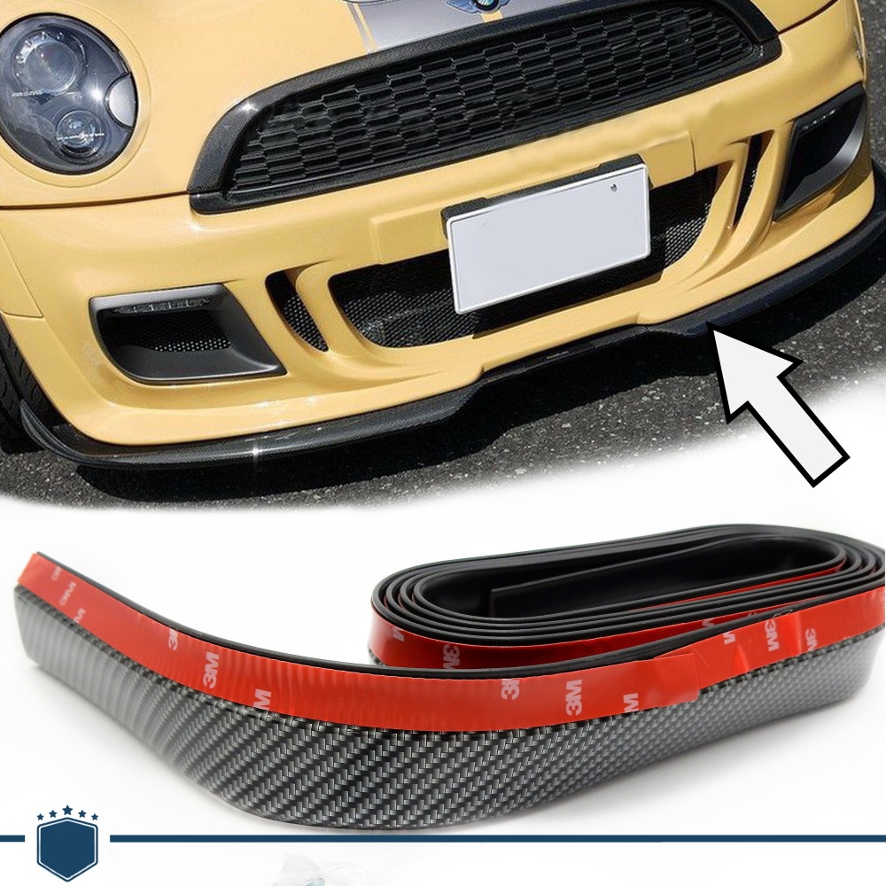 Spoiler Alerón Adhesivo para Mini Cooper, Fibra de Carbono Labio Parachoques o Faldones Laterales Flexible Spoiler Alerón Adhesivo para Mini Cooper, Fibra de Carbono Labio Parachoques o Faldones Laterales Flexible