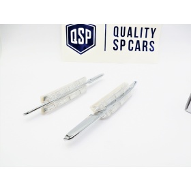 X2 Intermitentes de LED Para BMW Serie 1 3 5 100% CANBUS Plug & Play Lente BLANCA Raya CROMADA