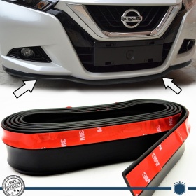 Spoiler Alerón Adhesivo para Nissan Juke, Micra, Labio parachoques LIP o Faldones Laterales Negro Flexible