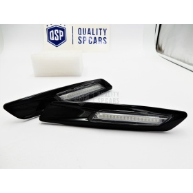 2 Intemitentes LED para BMW Serie 1 3 5 100% CANBUS Sin Errores Estructura en ABS Negra + Lente Blanca