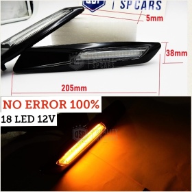 2 Intemitentes LED para BMW Serie 1 3 5 100% CANBUS Sin Errores Estructura en ABS Negra + Lente Blanca