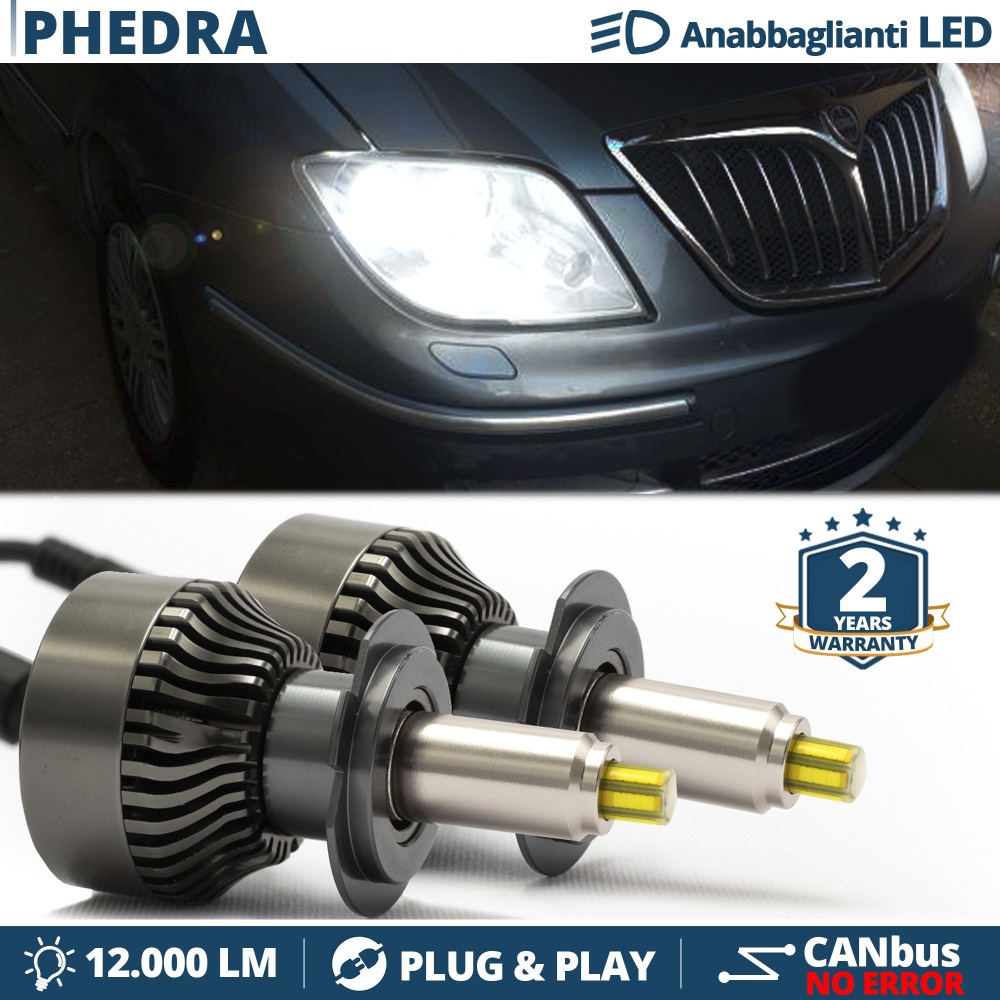 Kit LED H7 para Lancia PHEDRA Luces de Cruce | Bombillas Led Canbus 6500K 12000LM