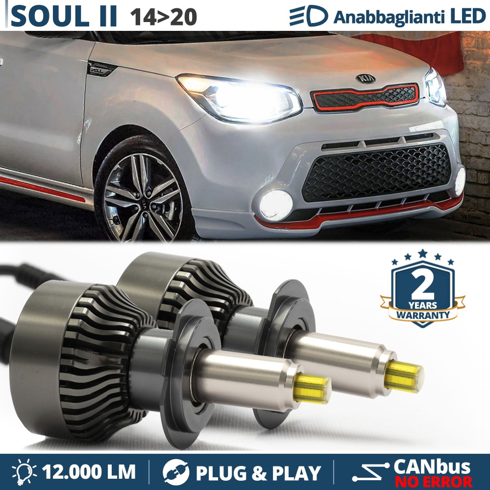 Kit LED H7 para Kia Soul 2 Luces de Cruce | Bombillas Led Canbus 6500K 12000LM