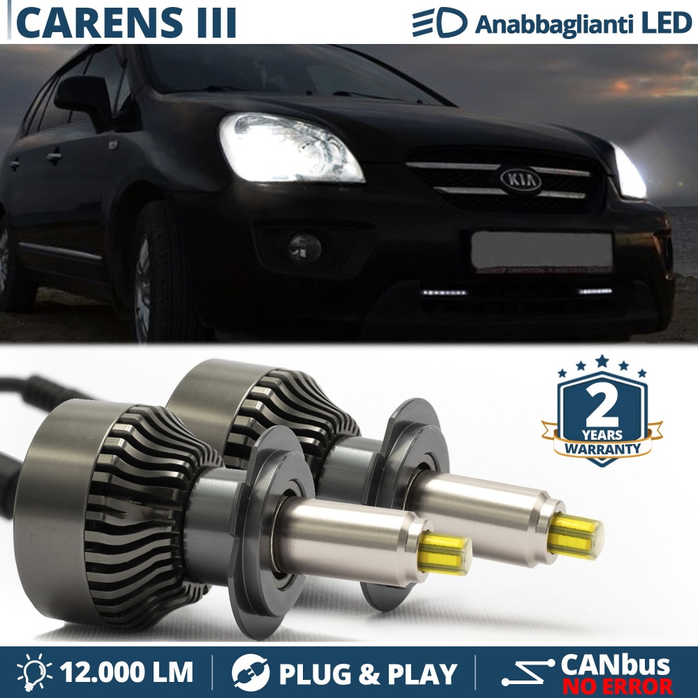 Kit LED H7 para Kia Carens 3 Luces de Cruce | Bombillas Led Canbus 6500K 12000LM