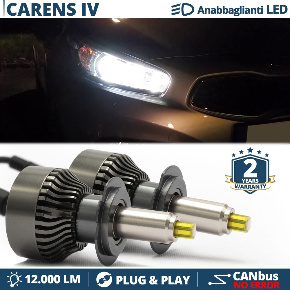 Kit LED H7 para Kia Carens 4 Luces de Cruce | Bombillas Led Canbus 6500K 12000LM