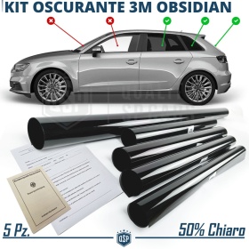 Película Tinte 3M Ventanas TRASERAS para Peugeot 607 Aprobada | OBSIDIAN 50 CLARO
