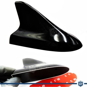 FINTA ANTENNA Auto PINNA DI SQUALO Adesiva, UNIVERSALE Nera Estetica Sport in Resina di ABS