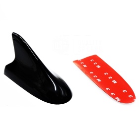 FINTA ANTENNA Auto PINNA DI SQUALO Adesiva, UNIVERSALE Nera Estetica Sport in Resina di ABS