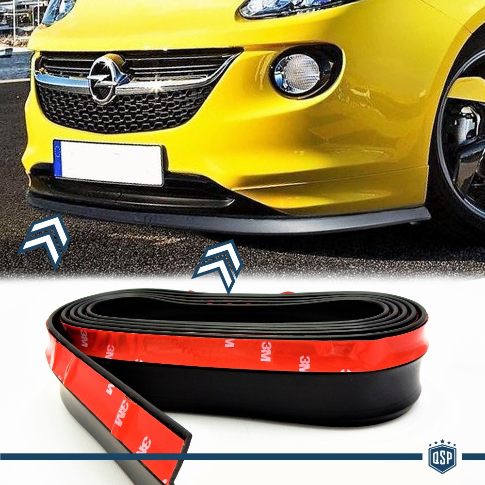 Spoiler Alerón Adhesivo para Opel Adam, Karl, Labio parachoques LIP o Faldones Laterales Negro Flexible Spoiler Alerón Adhesivo para Opel Adam, Karl, Labio parachoques LIP o Faldones Laterales Negro Flexible