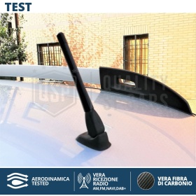 Universal Screw Aerial Antenna 12 CM Carbon Fiber REAL AM-FM-DAB Radio Reception