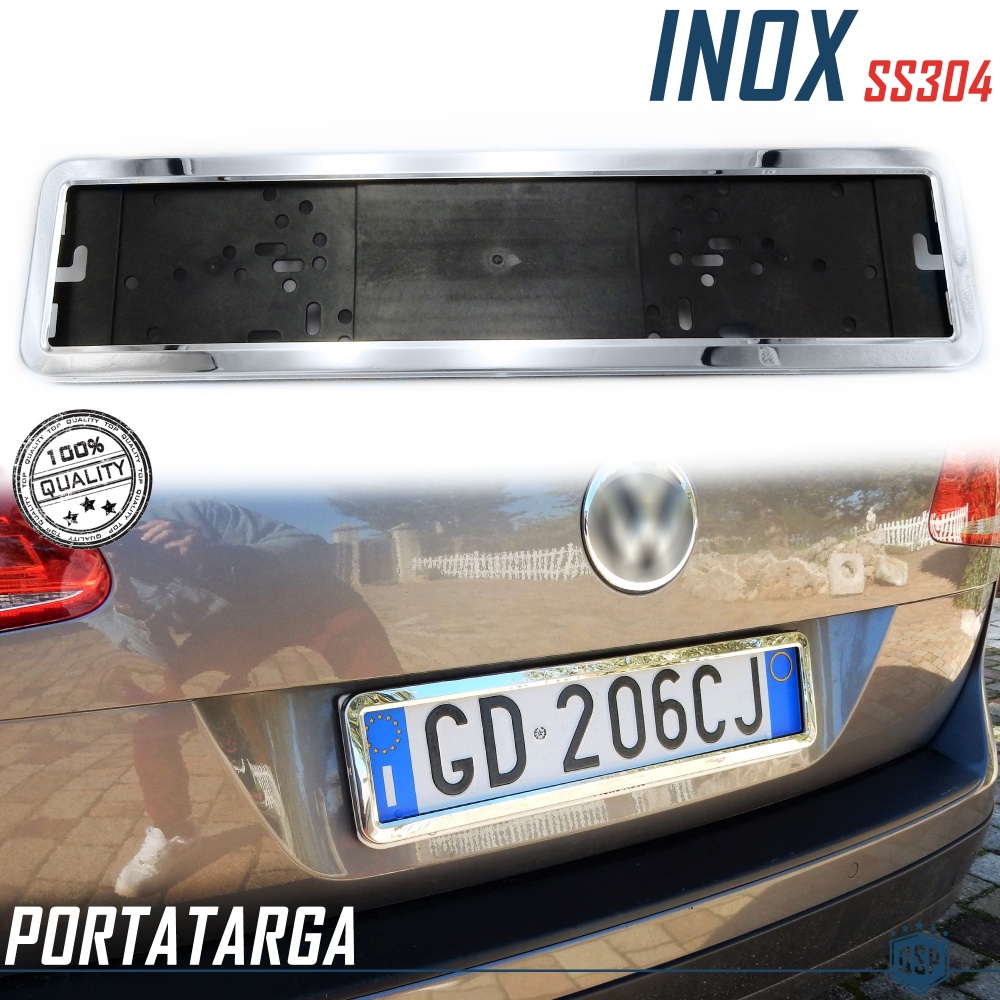Soporte de Placa de Matrícula Trasera Cromada para Seat, en Acero Inoxidable Profesional