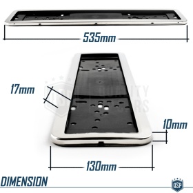 Soporte de Placa de Matrícula Trasera Cromada para Seat, en Acero Inoxidable Profesional