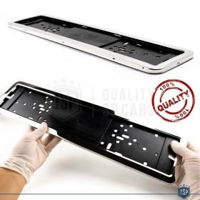 Soporte de Placa de Matrícula Trasera Cromada para Seat, en Acero Inoxidable Profesional