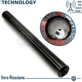 Universal Screw Aerial Antenna 12 CM Carbon Fiber REAL AM-FM-DAB Radio Reception
