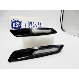 2 Intemitentes LED para BMW Serie 1 3 5 100% CANBUS Sin Errores Estructura en ABS Negra + Lente Blanca