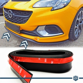 Spoiler Alerón Adhesivo para Opel Corsa-Astra, Labio parachoques LIP o Faldones Laterales Negro Flexible