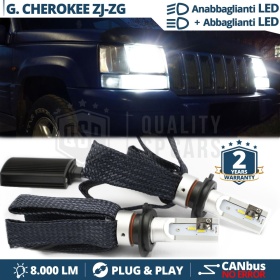 H4 Full LED Kit for JEEP GRAND CHEROKEE ZJ-ZG Low + High Beam | 6500K 8000LM CANbus
