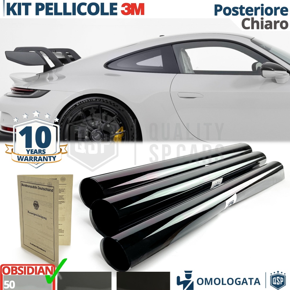 Película Tinte 3M Ventanas TRASERAS para Seat Marbella Aprobada | OBSIDIAN 50 CLARO