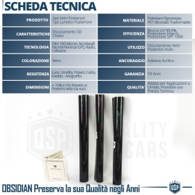 Película Tinte 3M Ventanas TRASERAS para Seat Marbella Aprobada | OBSIDIAN 50 CLARO