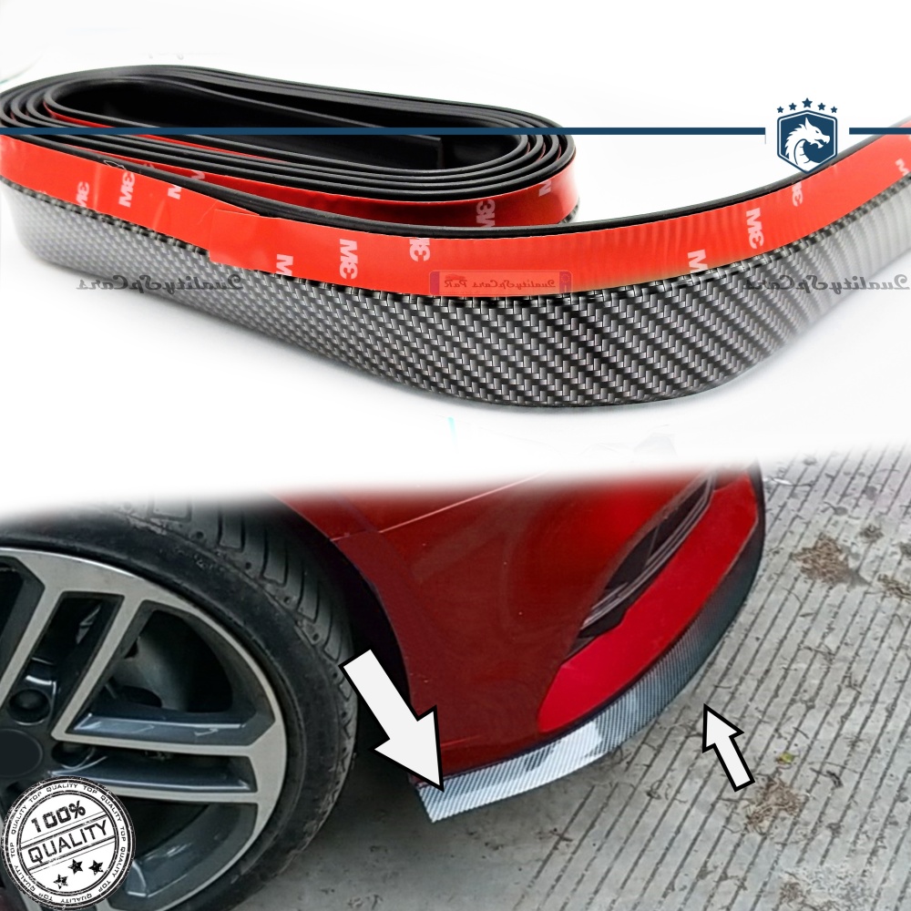 SPOILER Alerón Adhesivo Compatible con PORSCHE, efecto FIBRA de CARBONO LABIO parachoques LIP o Faldones Laterales en EPDM flexible SPOILER Alerón Adhesivo Compatible con PORSCHE, efecto FIBRA de CARBONO LABIO parachoques LIP o Faldones Laterales en EPDM flexible