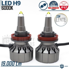 Bombillas LED H9 CANbus para Lenticulares Profesionales | Luz Blanca Potente 19.000LM